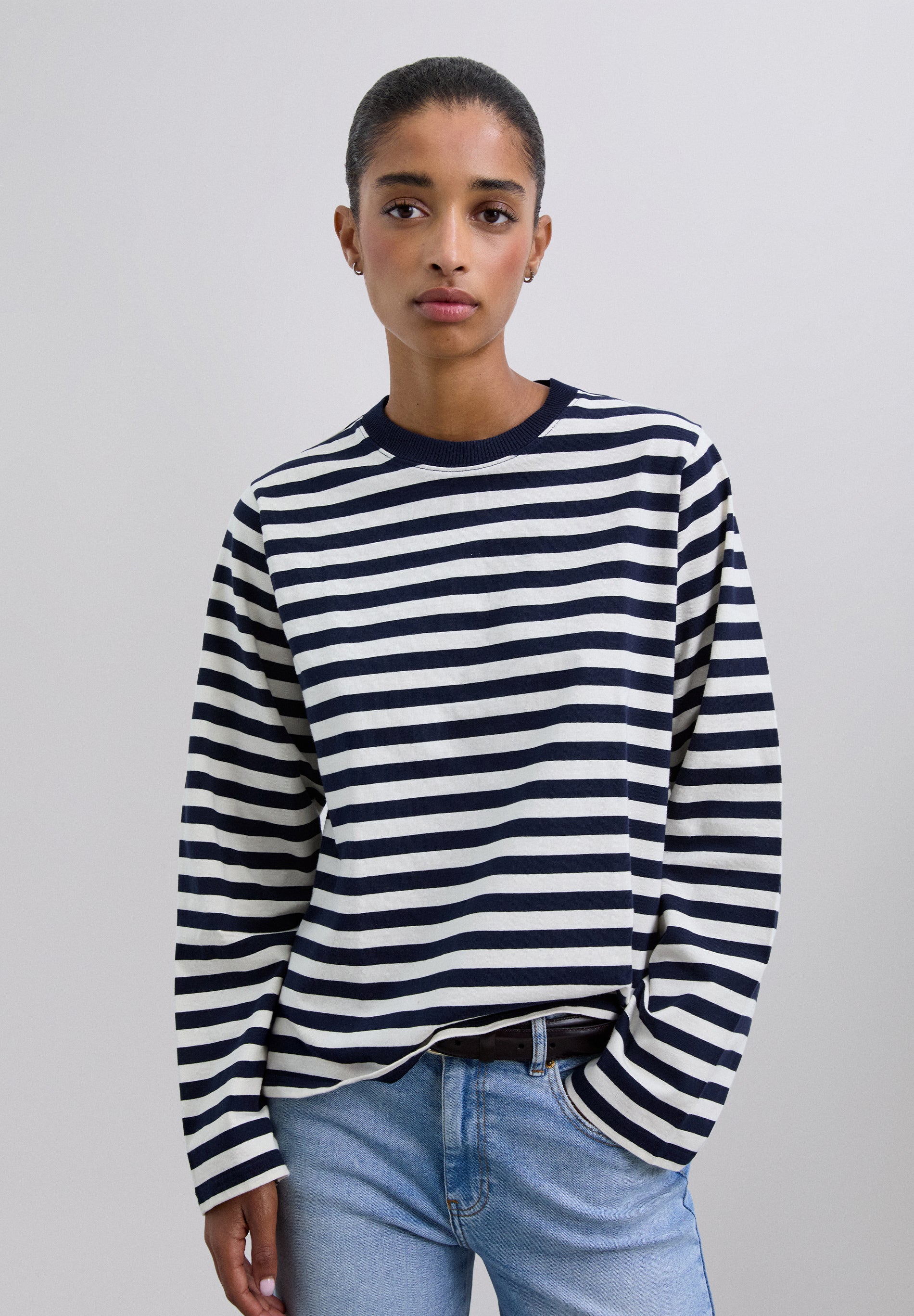 CAMISETA RAYAS MANGA LARGA