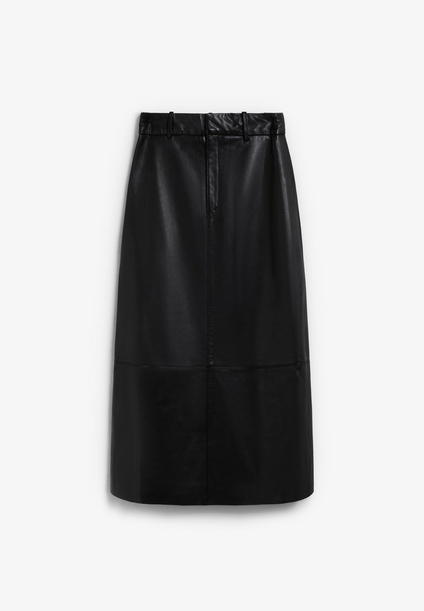 FALDA MIDI PIEL