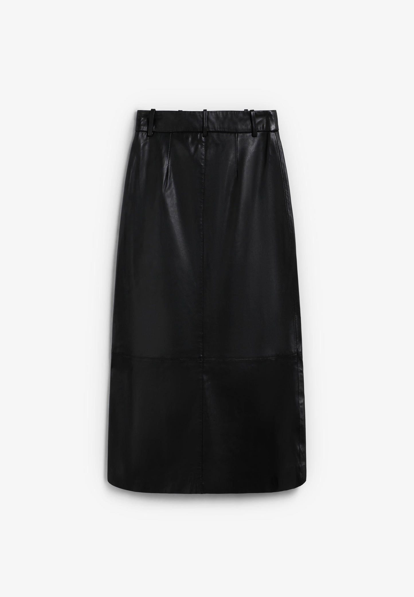FALDA MIDI PIEL
