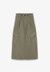 FALDA MIDI CARGO BOLSILLOS