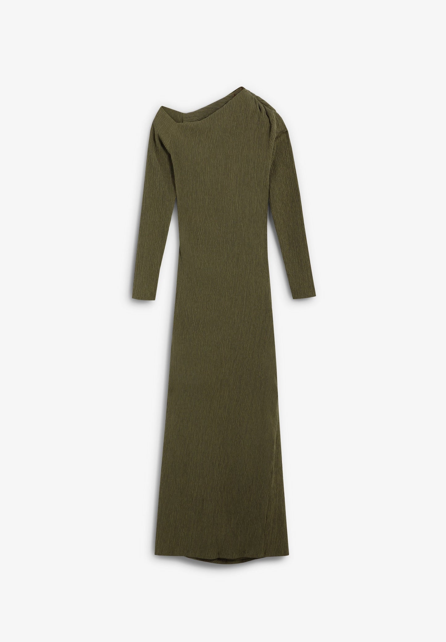 VESTIDO FRUNCES ESCOTE ASIMÉTRICO