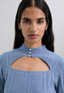 JERSEY CABLE KNIT ABERTURA
