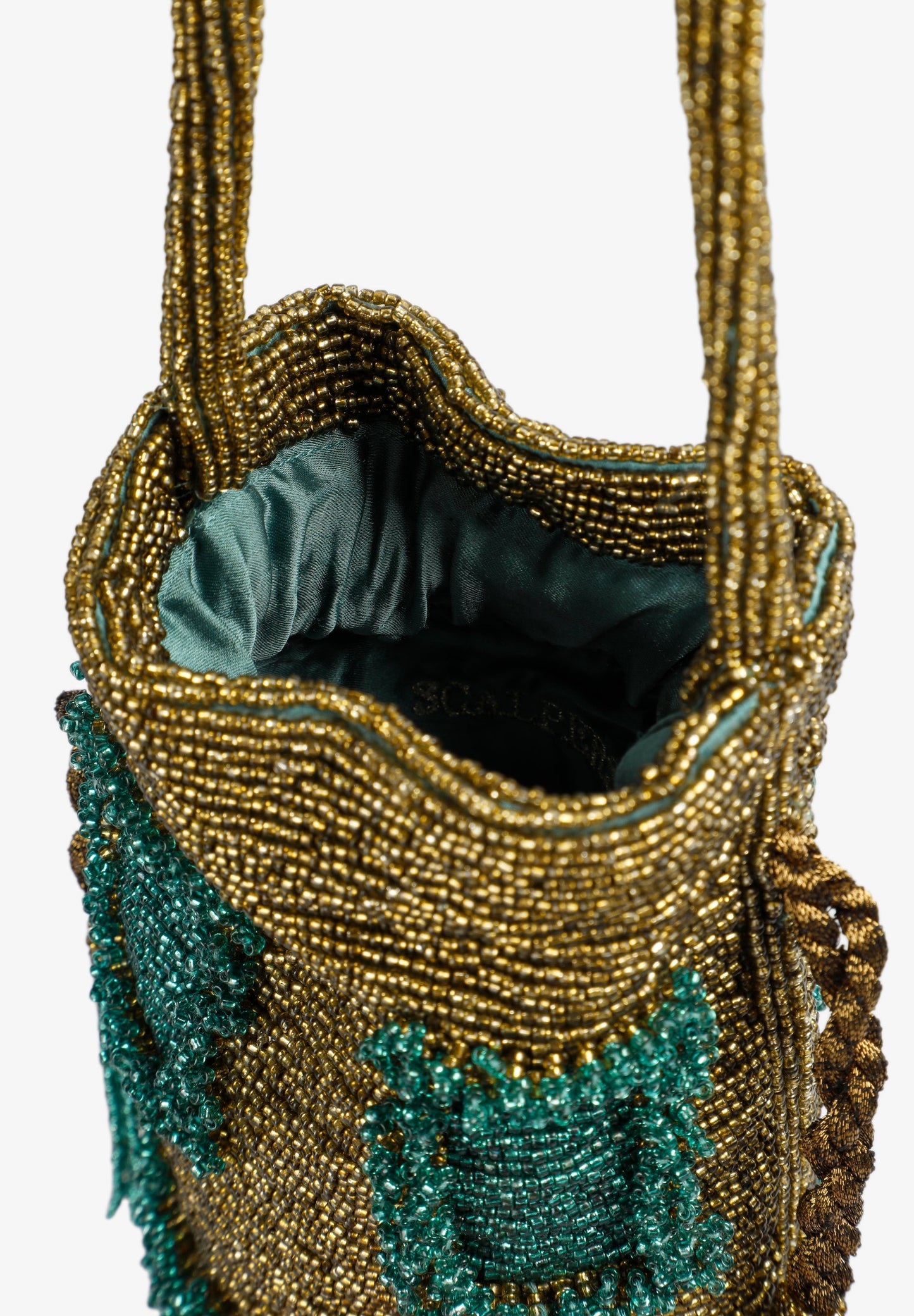 BOLSO BICOLOR CUENTAS
