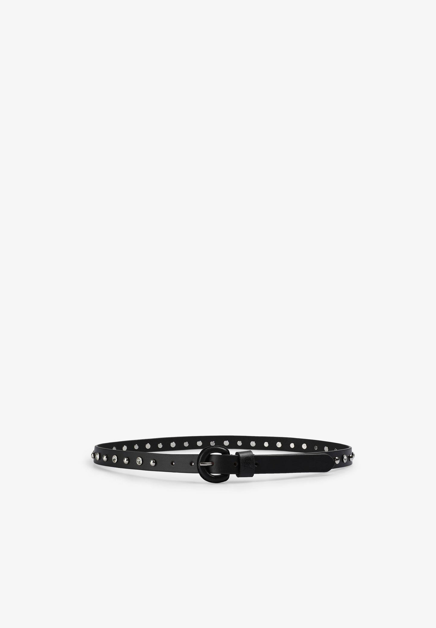 CINTURÓN PIEL STRASS Y TACHUELAS