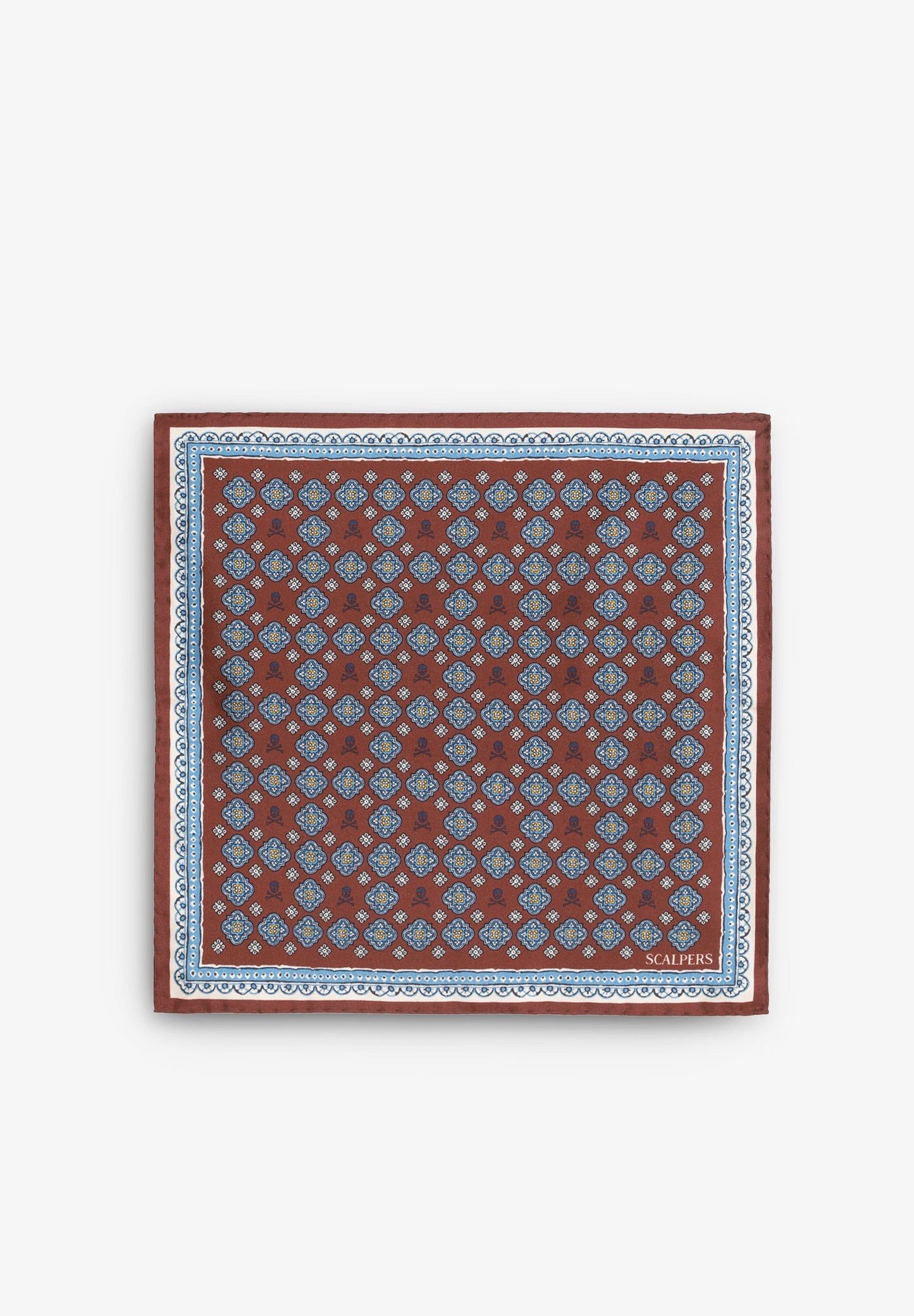 PAÑUELO SEDA ESTAMPADO CALAVERA