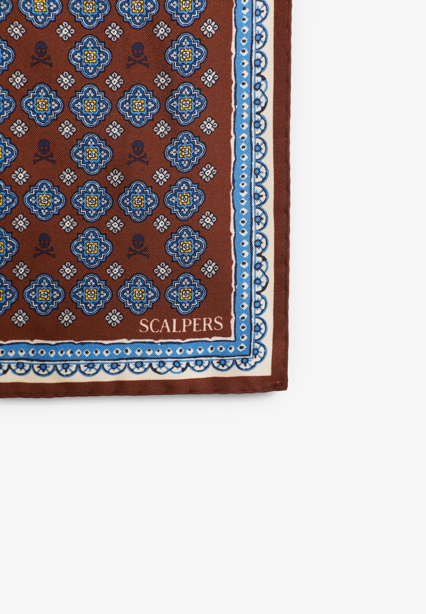 PAÑUELO SEDA ESTAMPADO CALAVERA