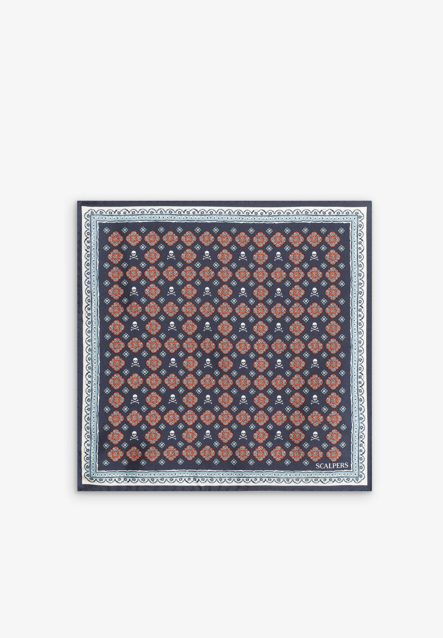 PAÑUELO SEDA ESTAMPADO CALAVERA