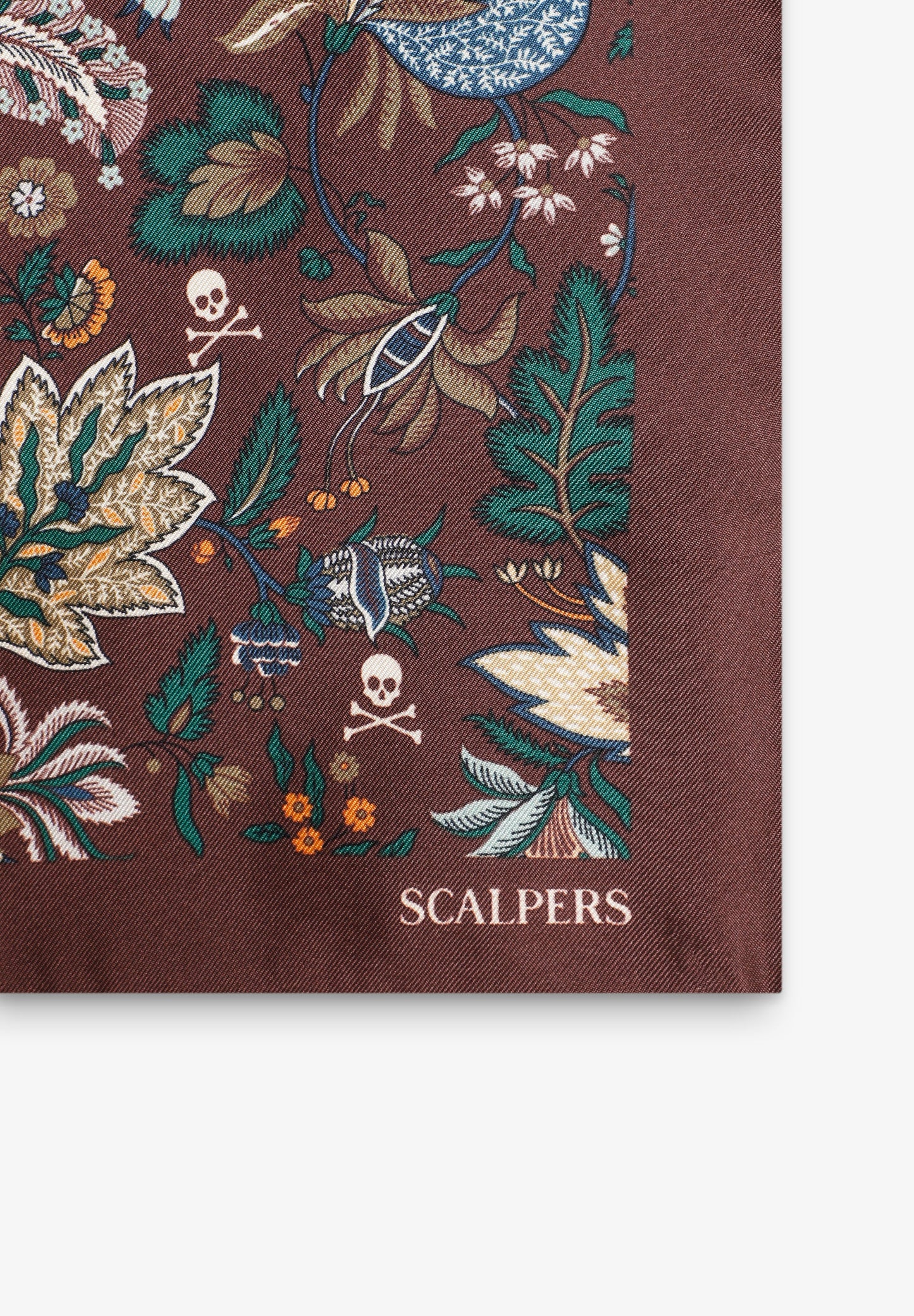 PAÑUELO SEDA ESTAMPADO FLORES