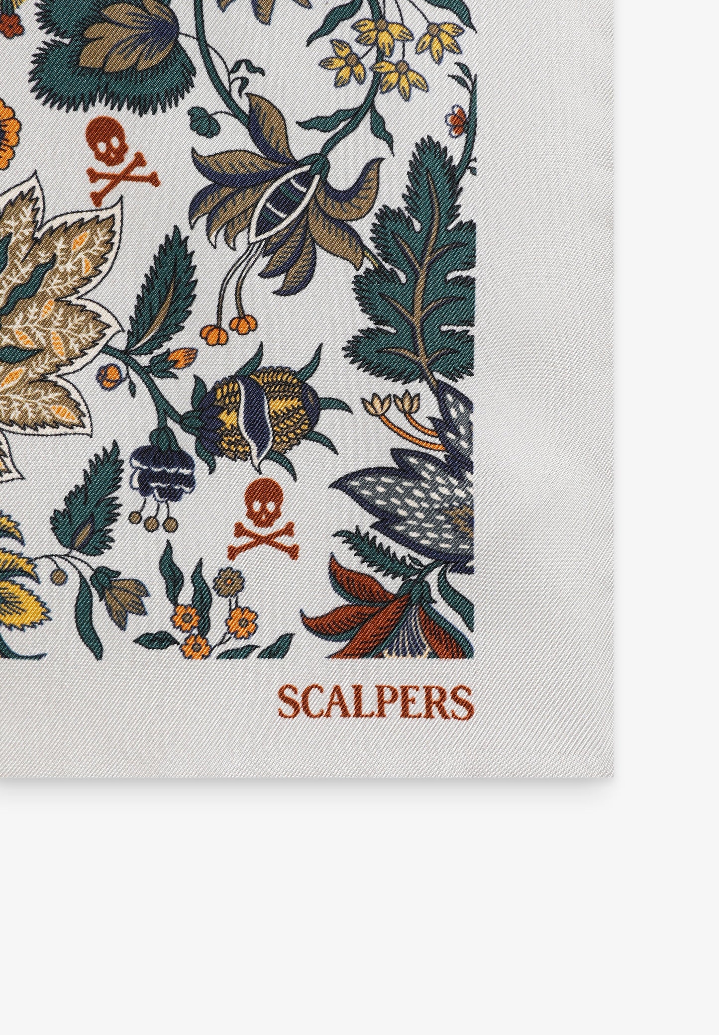 PAÑUELO SEDA ESTAMPADO FLORES