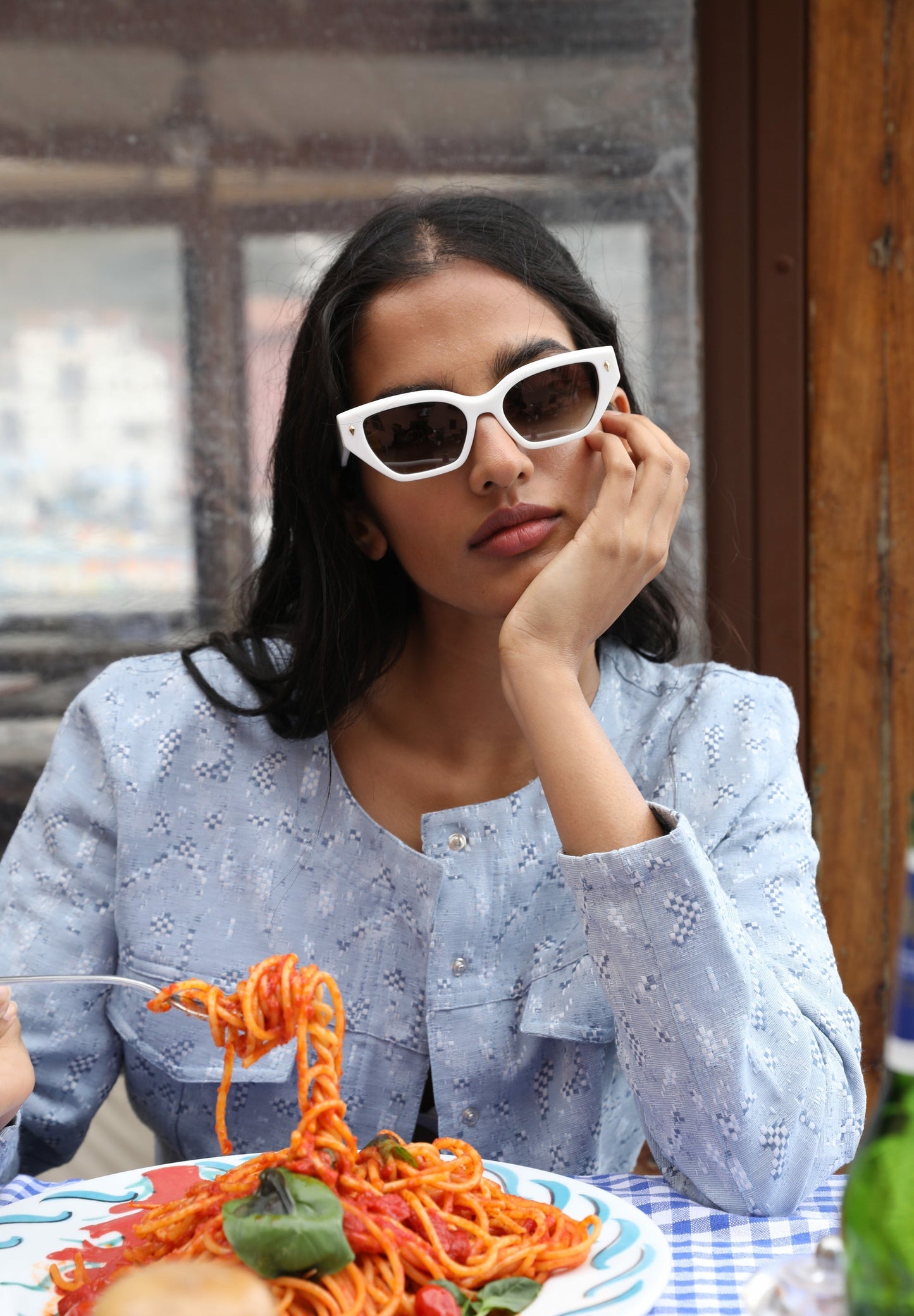 CHAQUETA DENIM JACQUARD