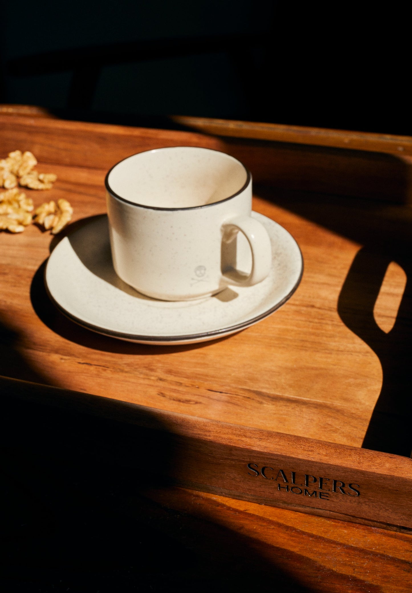 PLATO TAZA CAFÉ CERÁMICA FILO