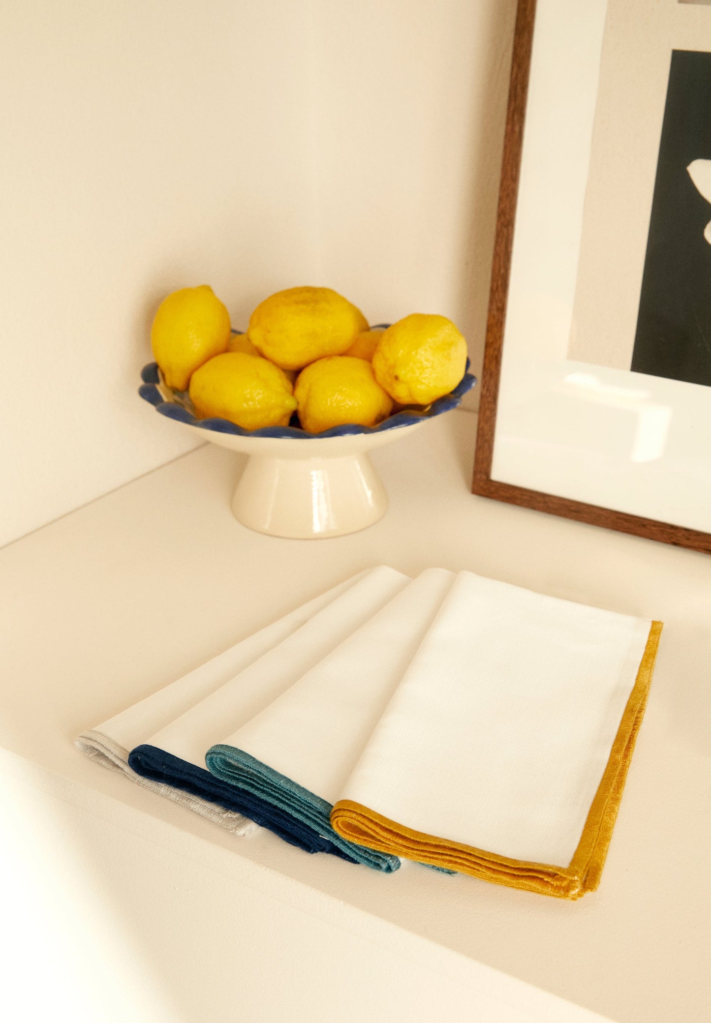 PACK SERVILLETAS LINO BORDE CONTRASTE