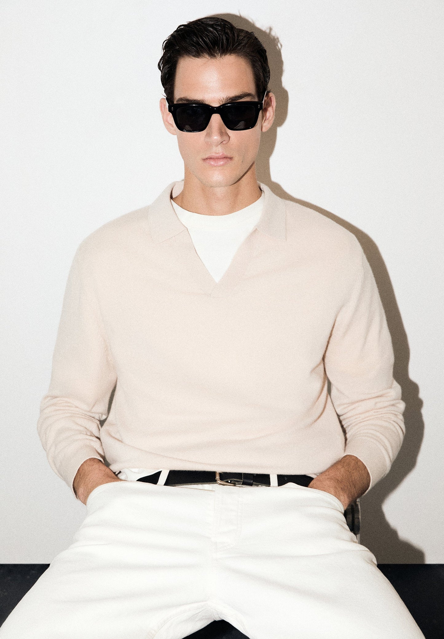 JERSEY POLO CUELLO PICO LANA