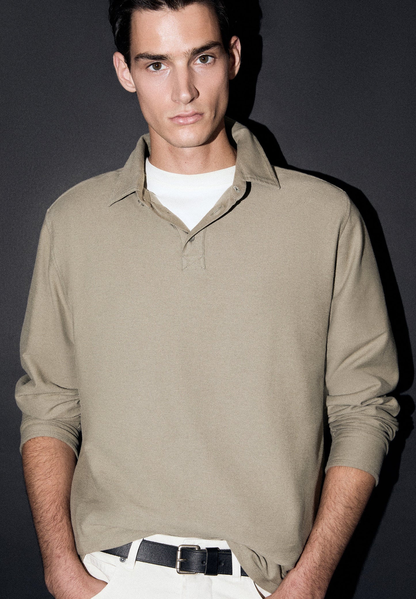 POLO MANGA LARGA PUNTO