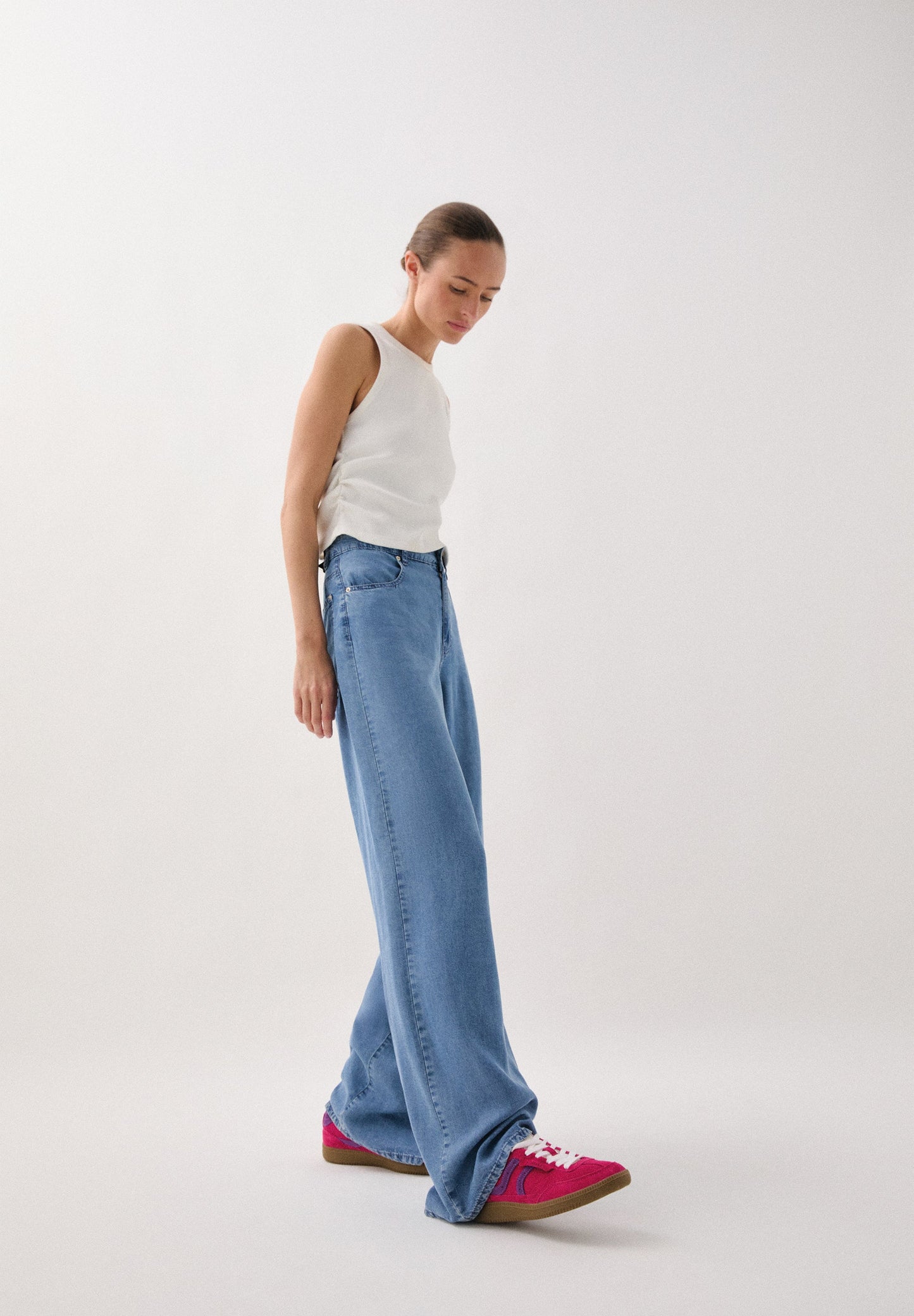 SNEAKERS BICOLOR PIEL