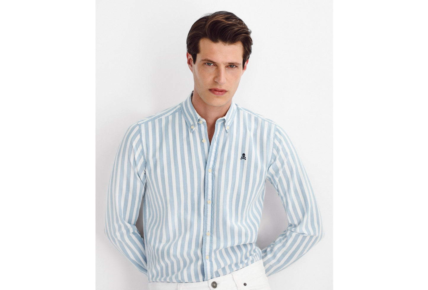 CAMISA RAYAS CUELLO BOTONES