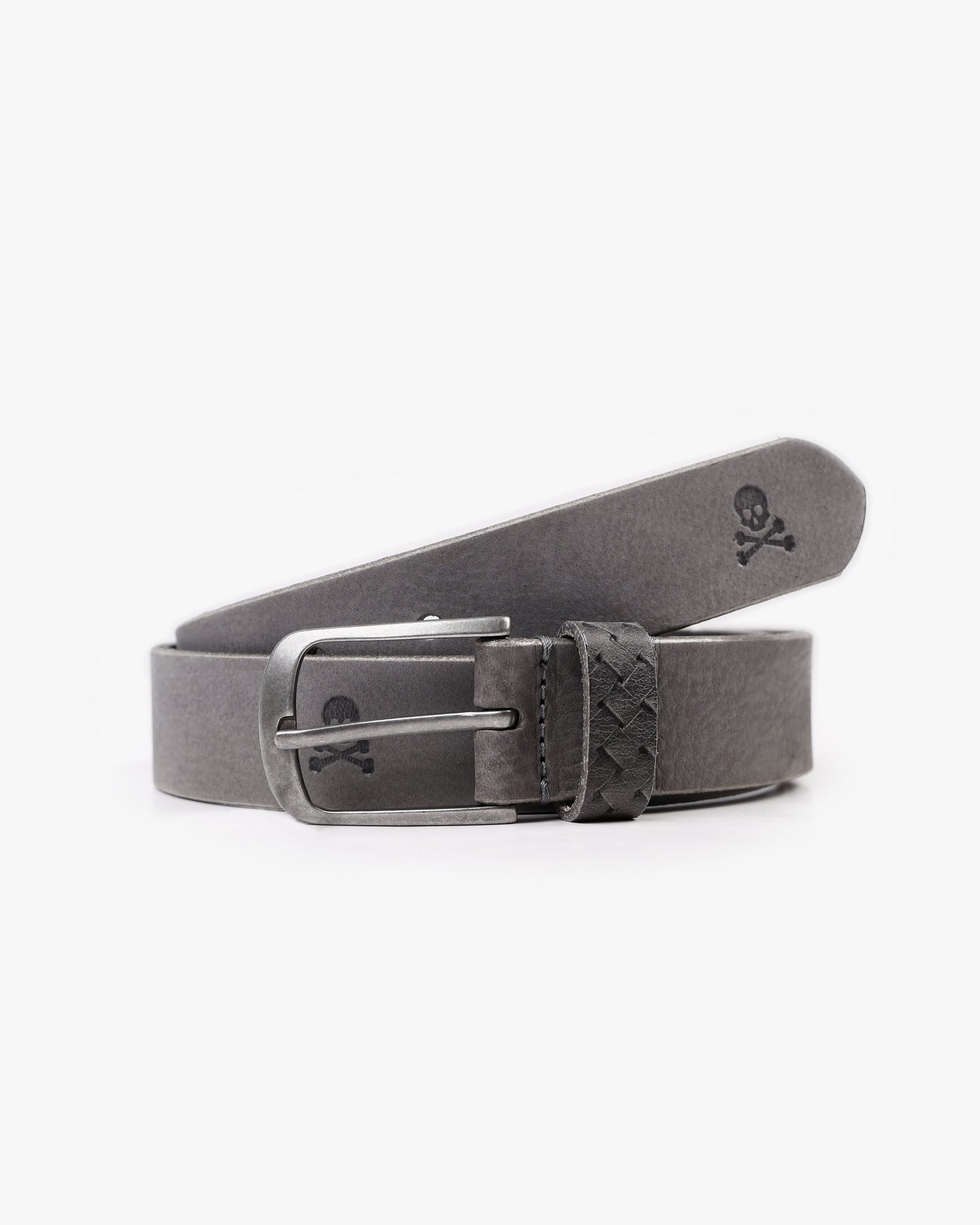 SKULL BELT GREY