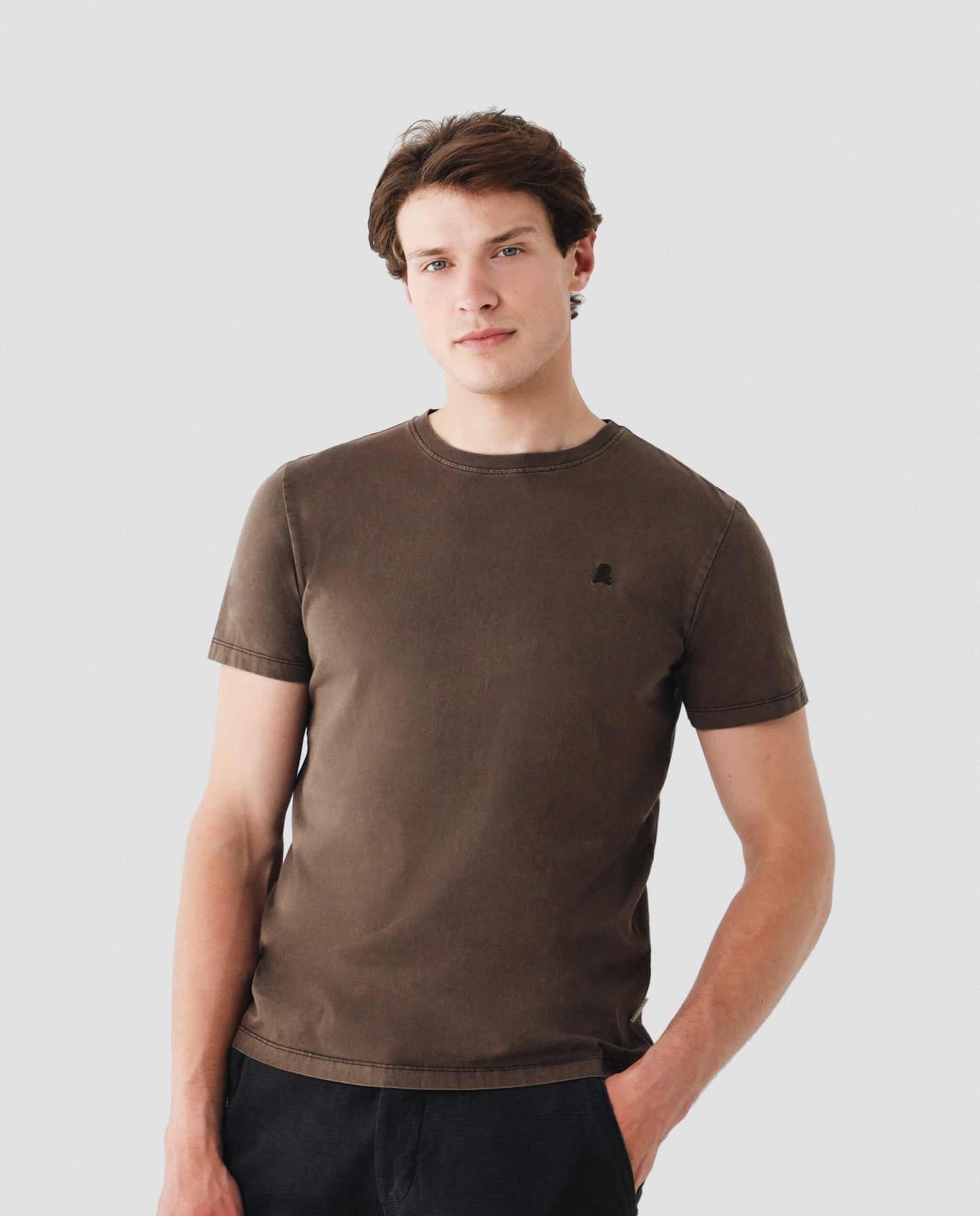 CAMISETA GARMENT DYE ALGODÓN CALAVERA - Scalpers España
