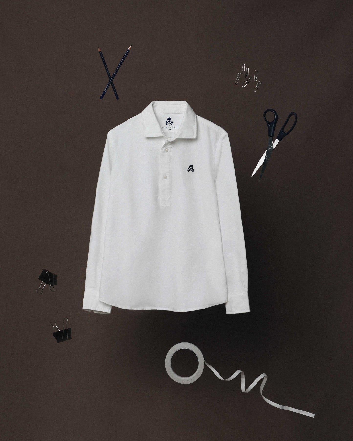 POLERA OXFORD CALAVERA CONTRASTE