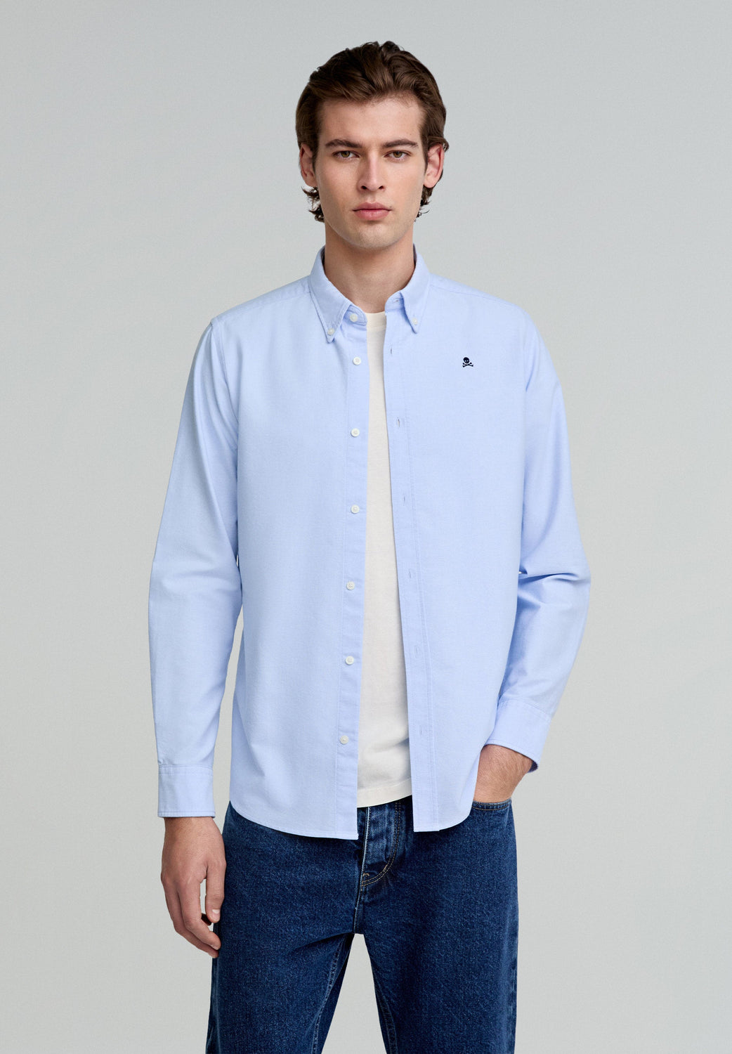 CAMISA OXFORD CALAVERA CONTRASTE - Scalpers