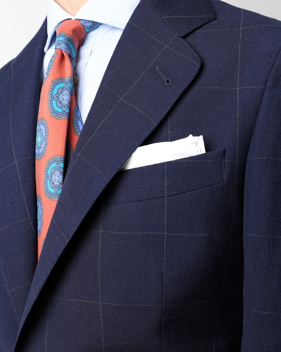 NEW CITY SUIT NAVY SQUARES