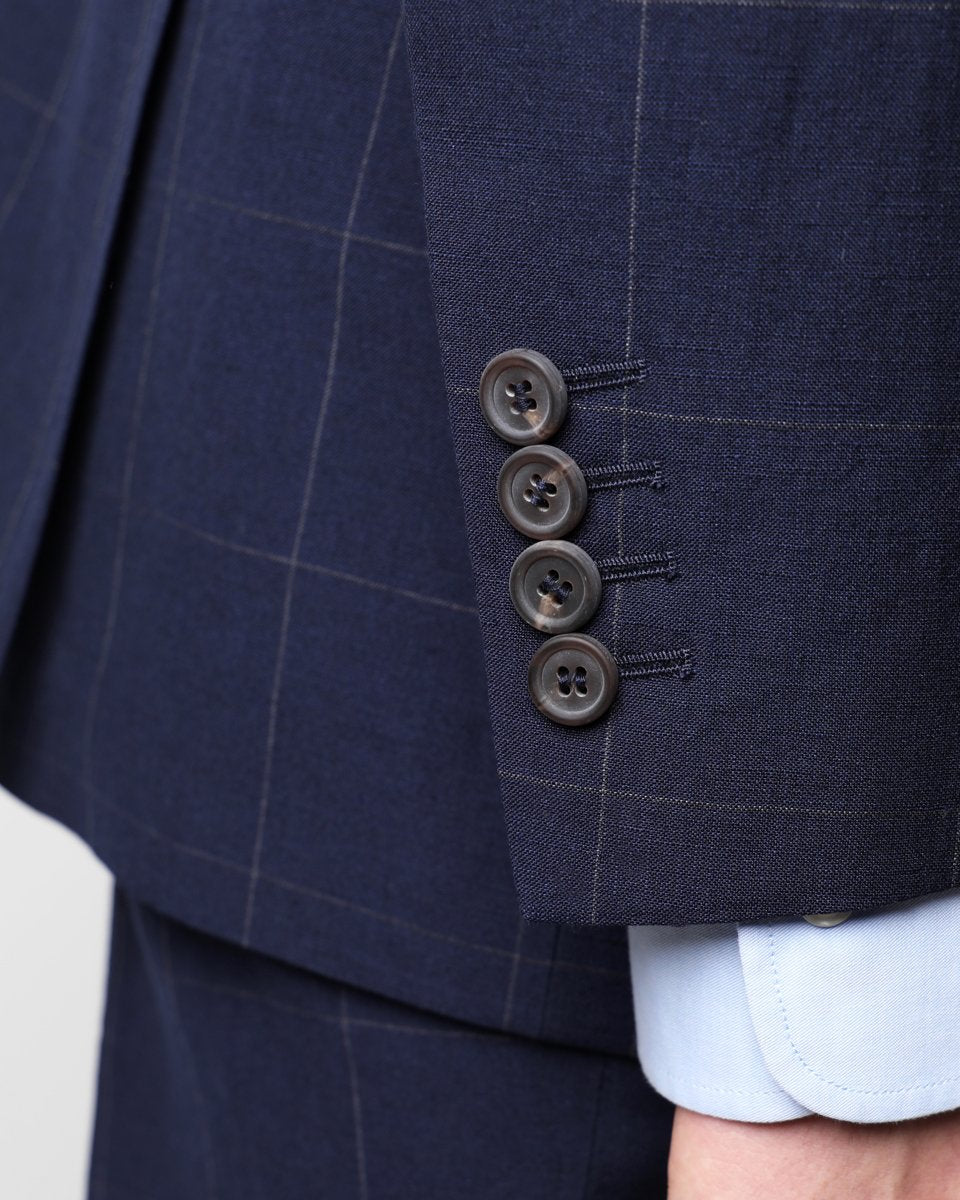 NEW CITY SUIT NAVY SQUARES