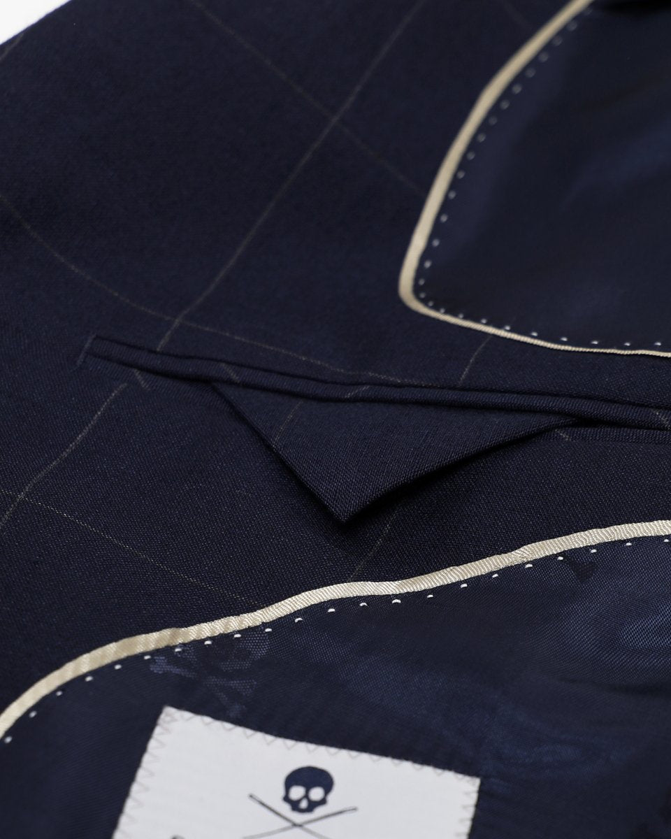 NEW CITY SUIT NAVY SQUARES