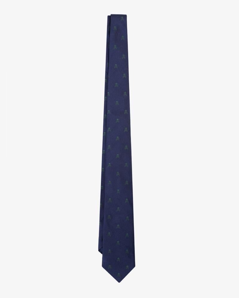 SKULL TIE DARK GREEN
