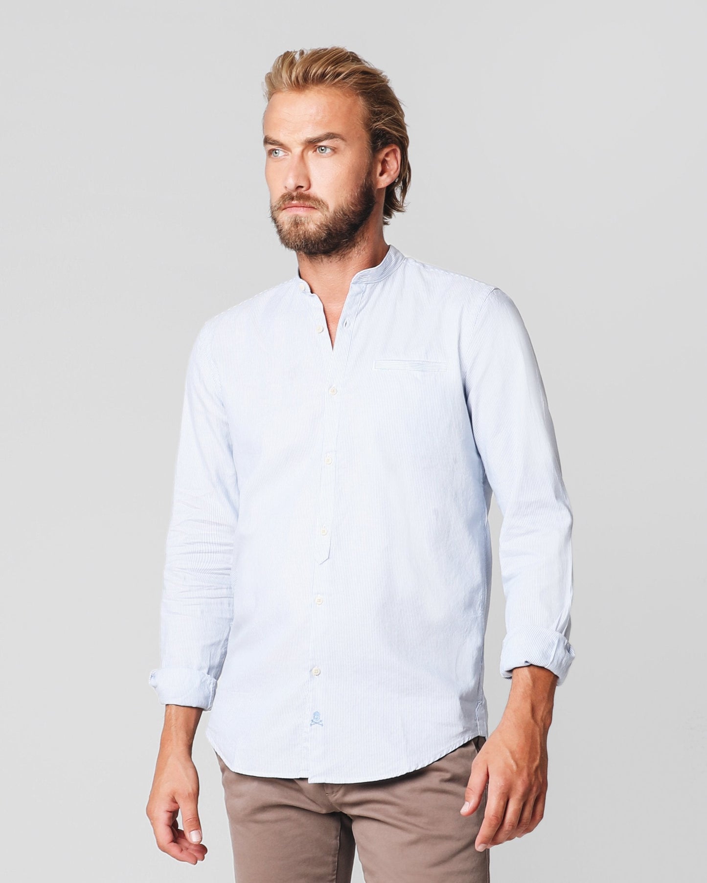 FLY MAO SHIRT STRIPES BLUE