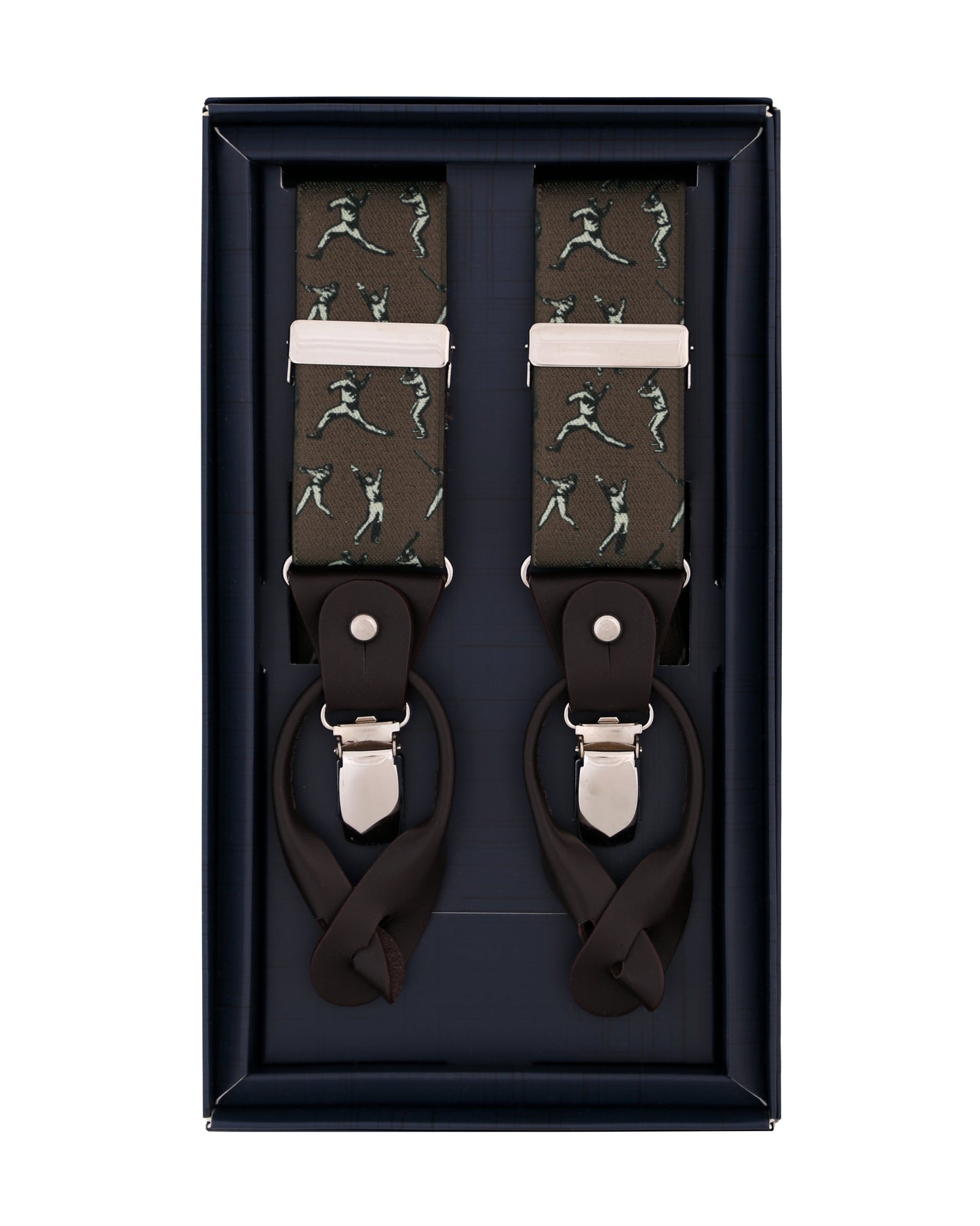 PLAYER SUSPENDERS DARK BROWN