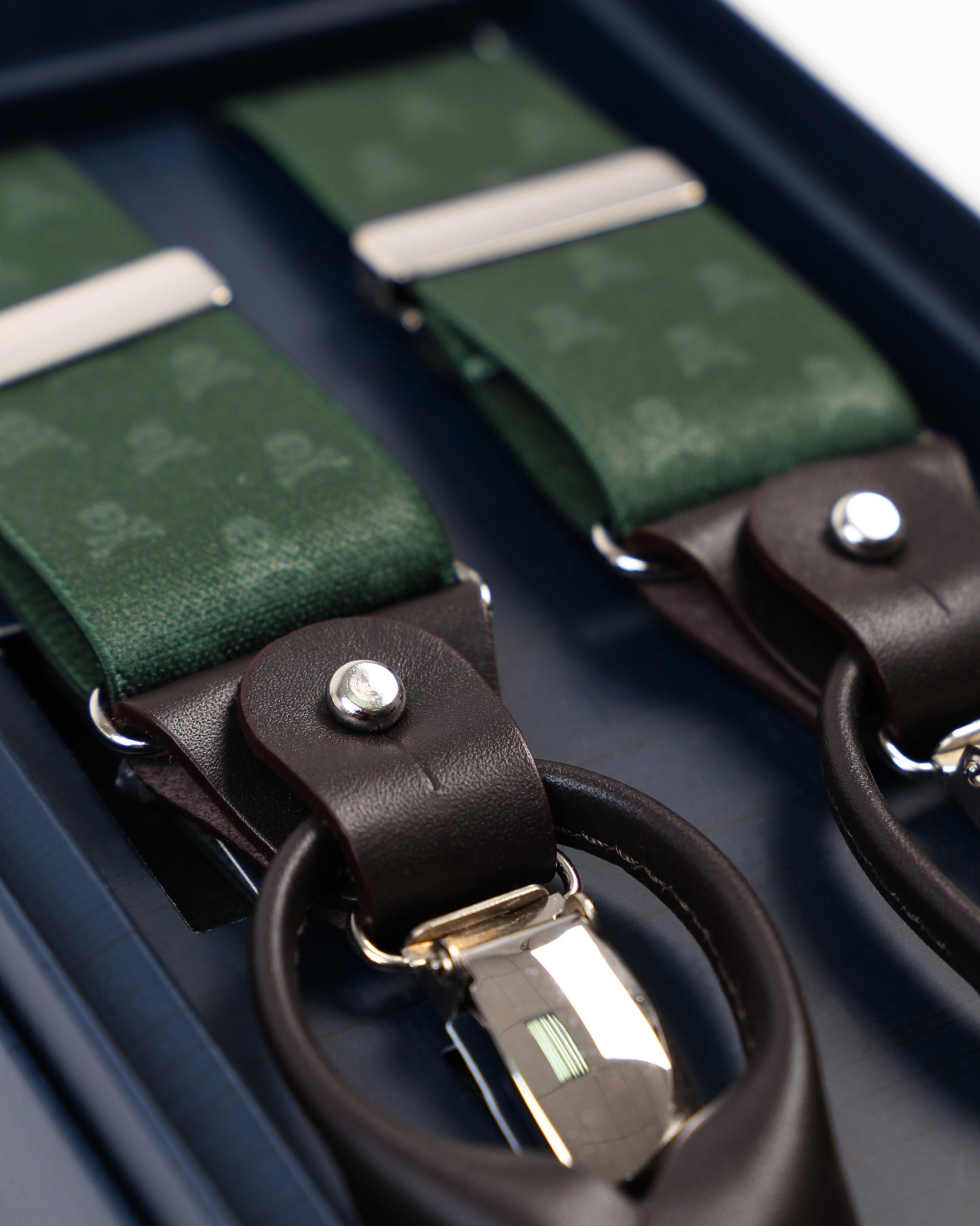SKULL SUSPENDERS GREEN