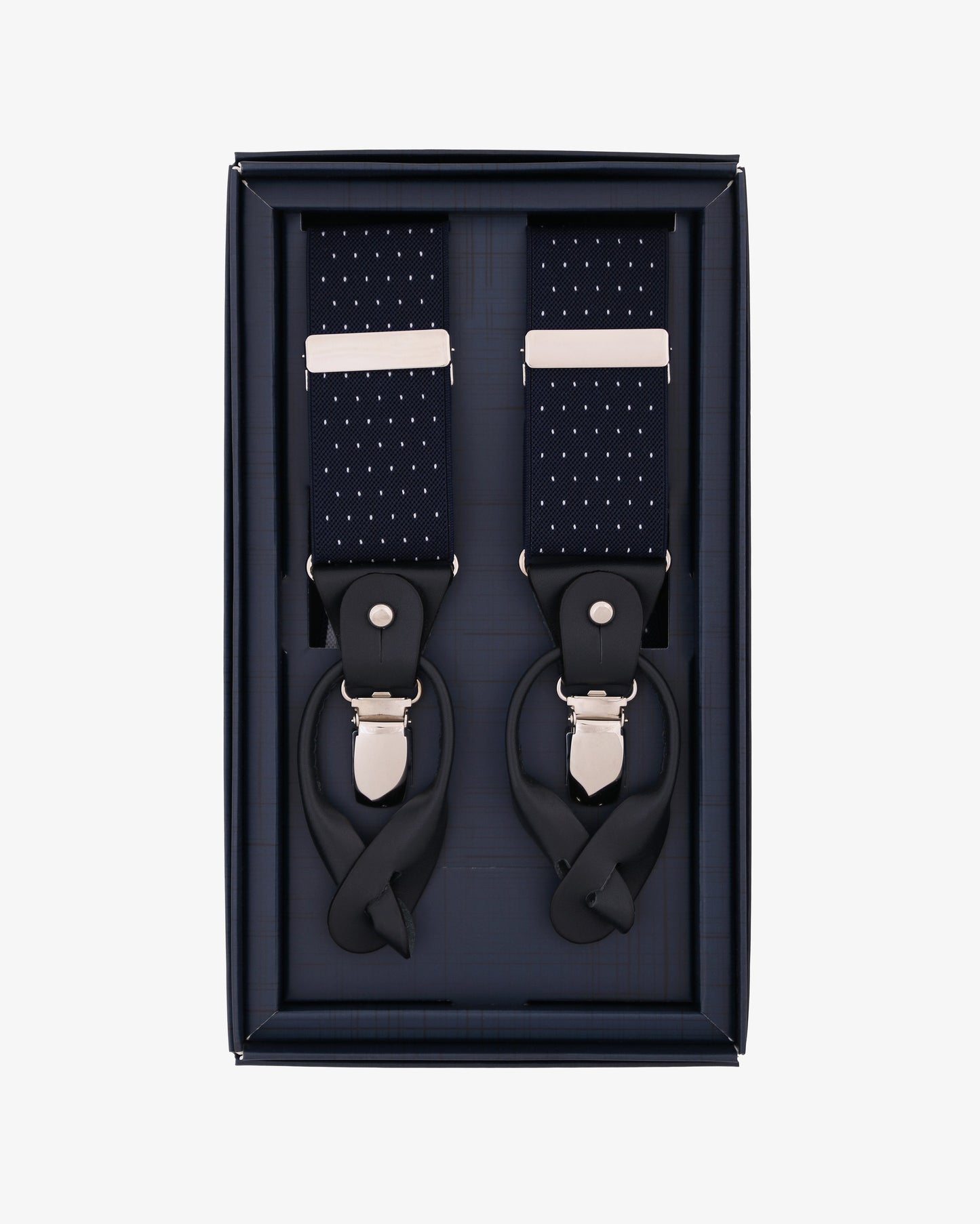 MICRODOTS SUSPENDERS NAVY