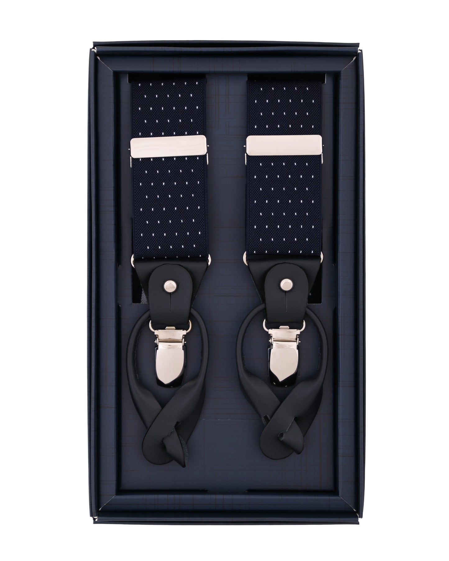 MICRODOTS SUSPENDERS NAVY