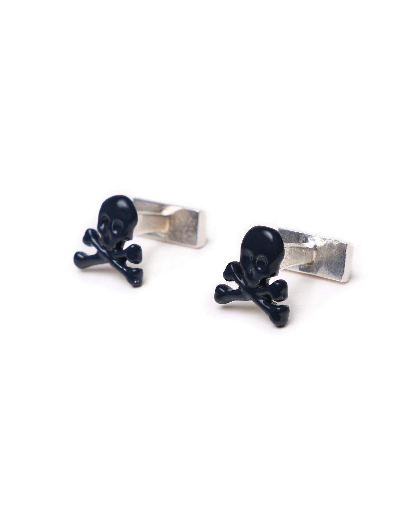 SKULL CUFFLINK ESMALTADO NAVY