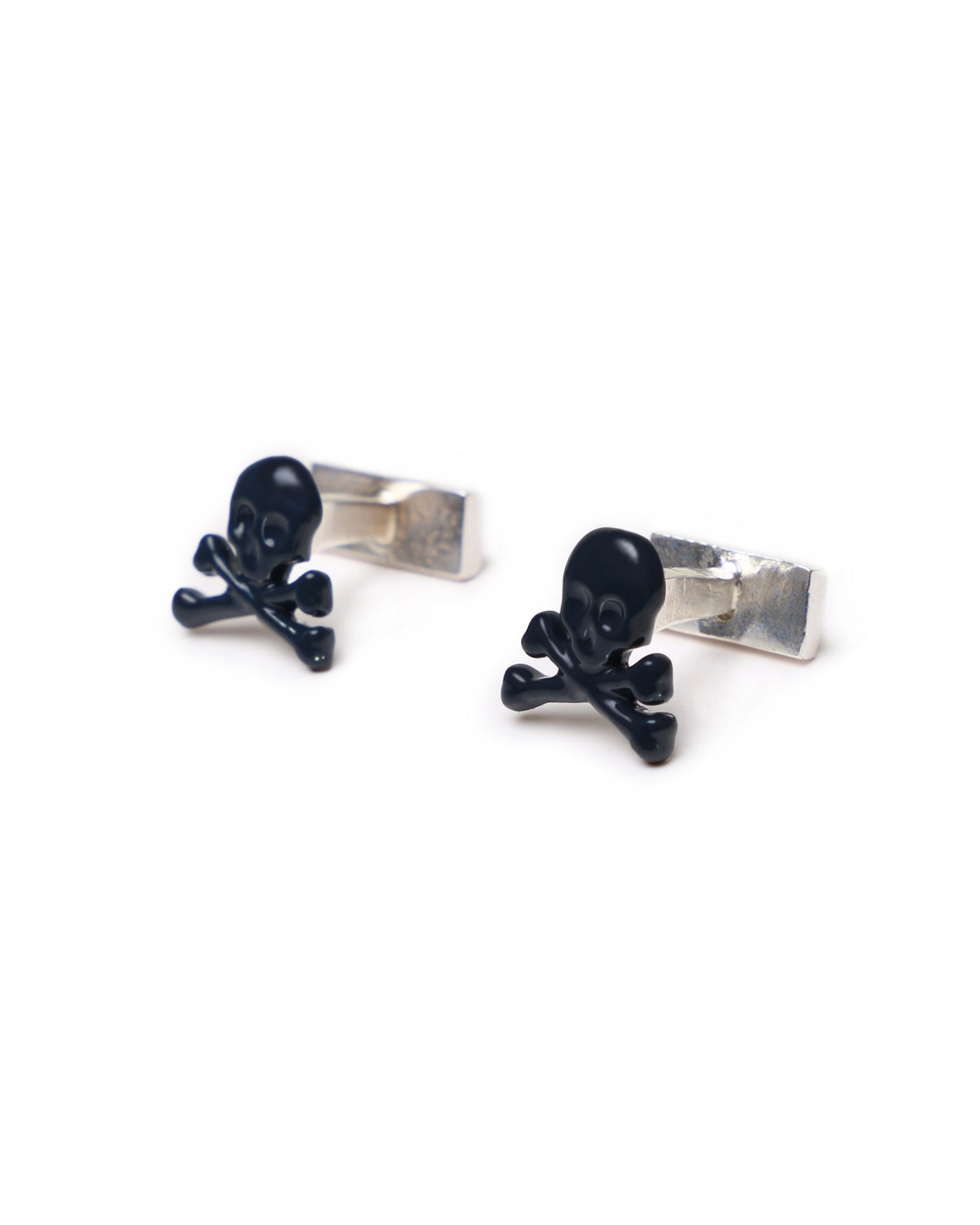 SKULL CUFFLINK ESMALTADO NAVY