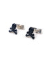 SKULL CUFFLINK ESMALTADO NAVY