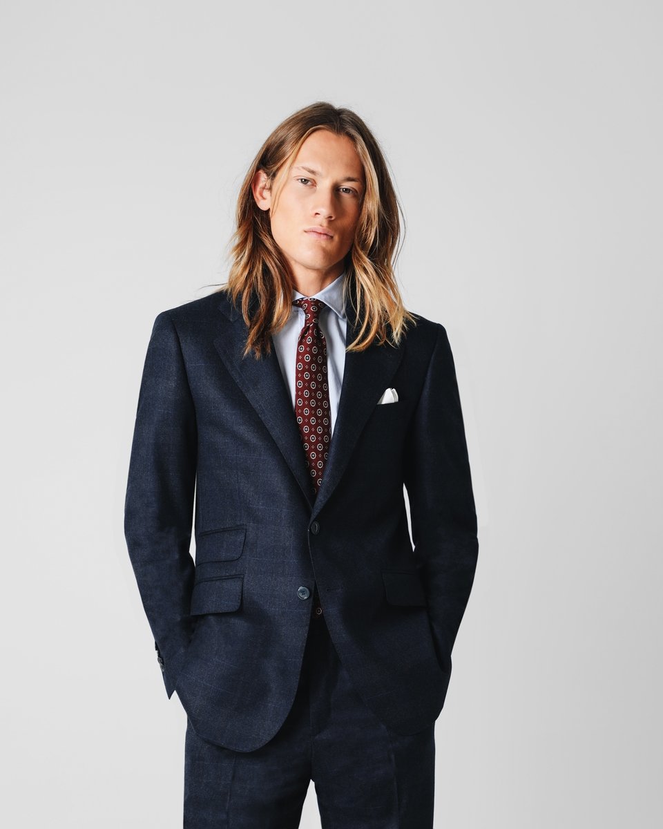 CITY SUIT NAVY SQUARES