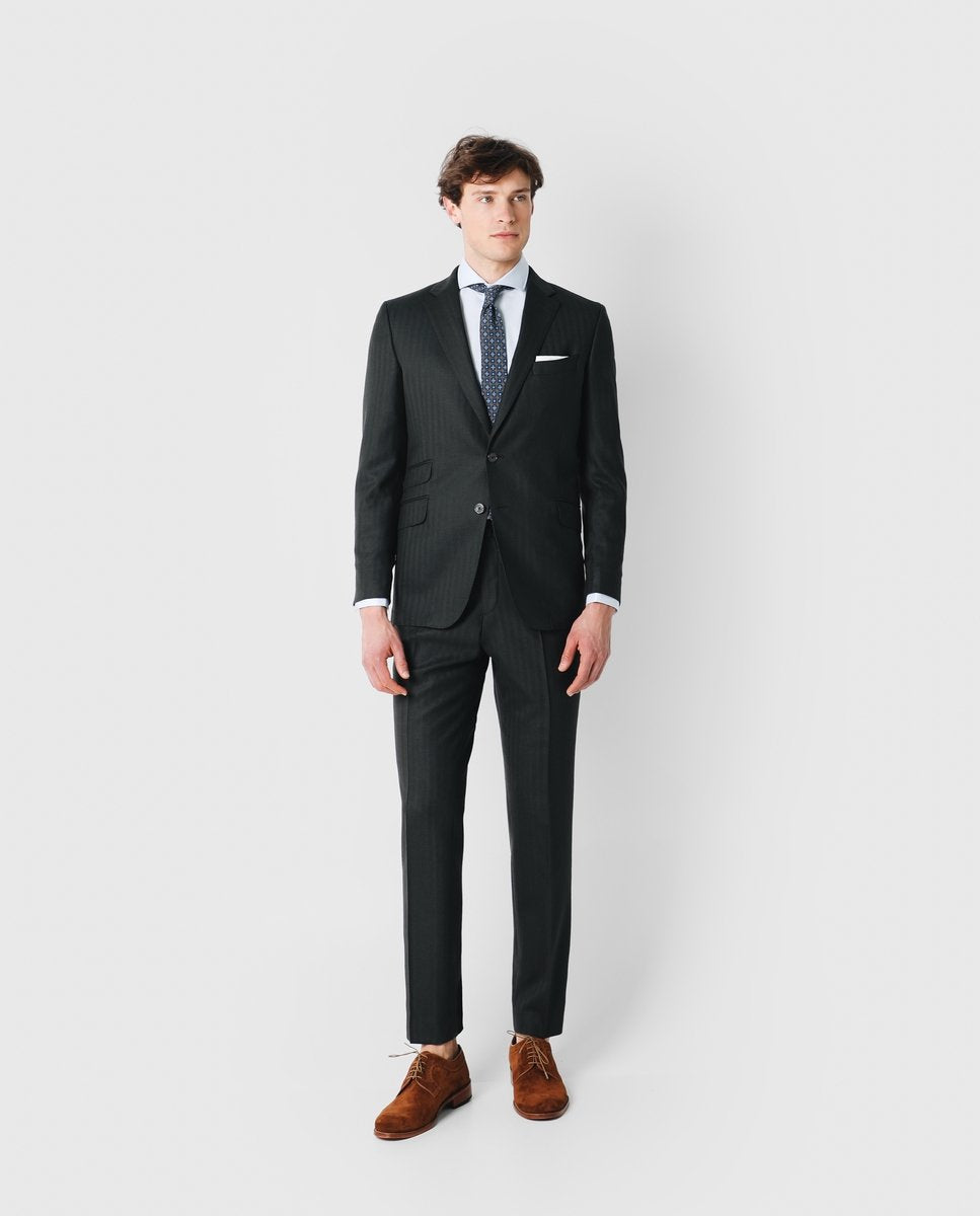 NEW DRESSY HERRINGBONE SUIT