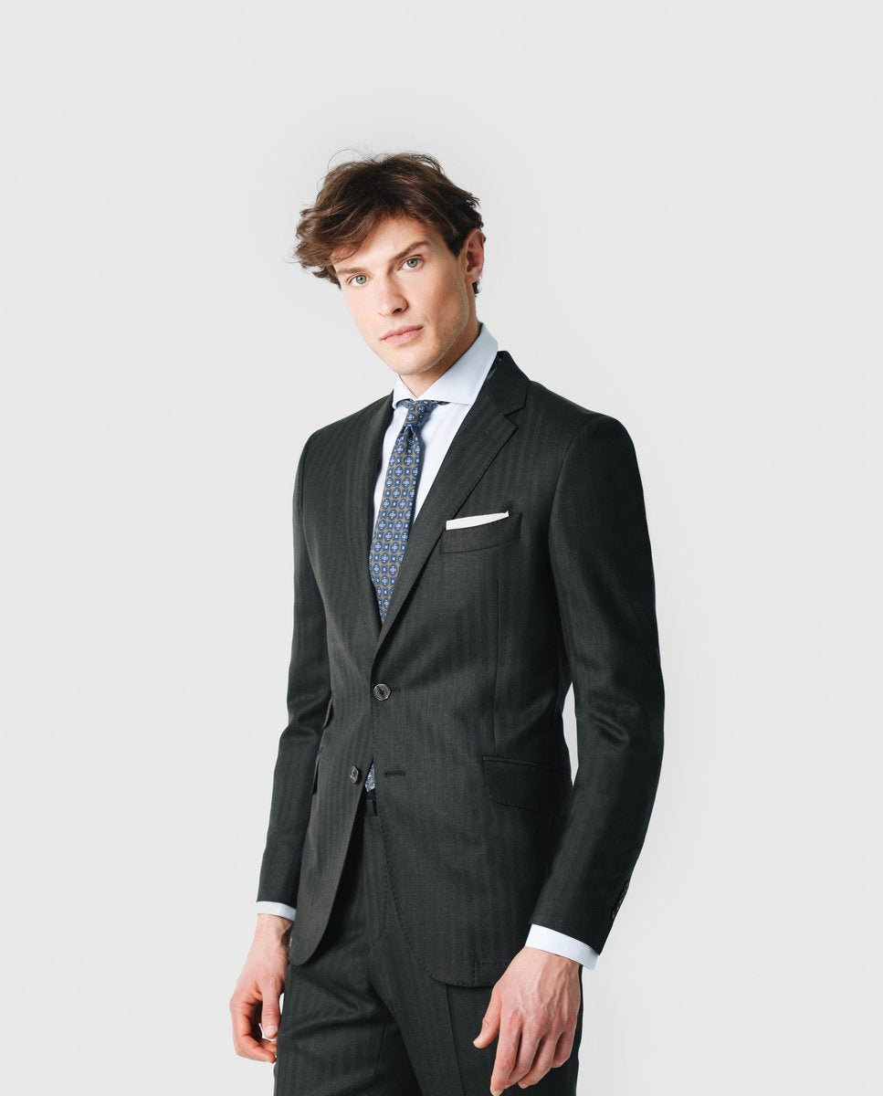 NEW DRESSY HERRINGBONE SUIT