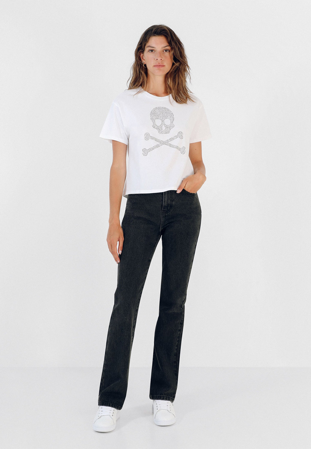 CAMISETA ALGODÓN CALAVERA TACHAS - Scalpers