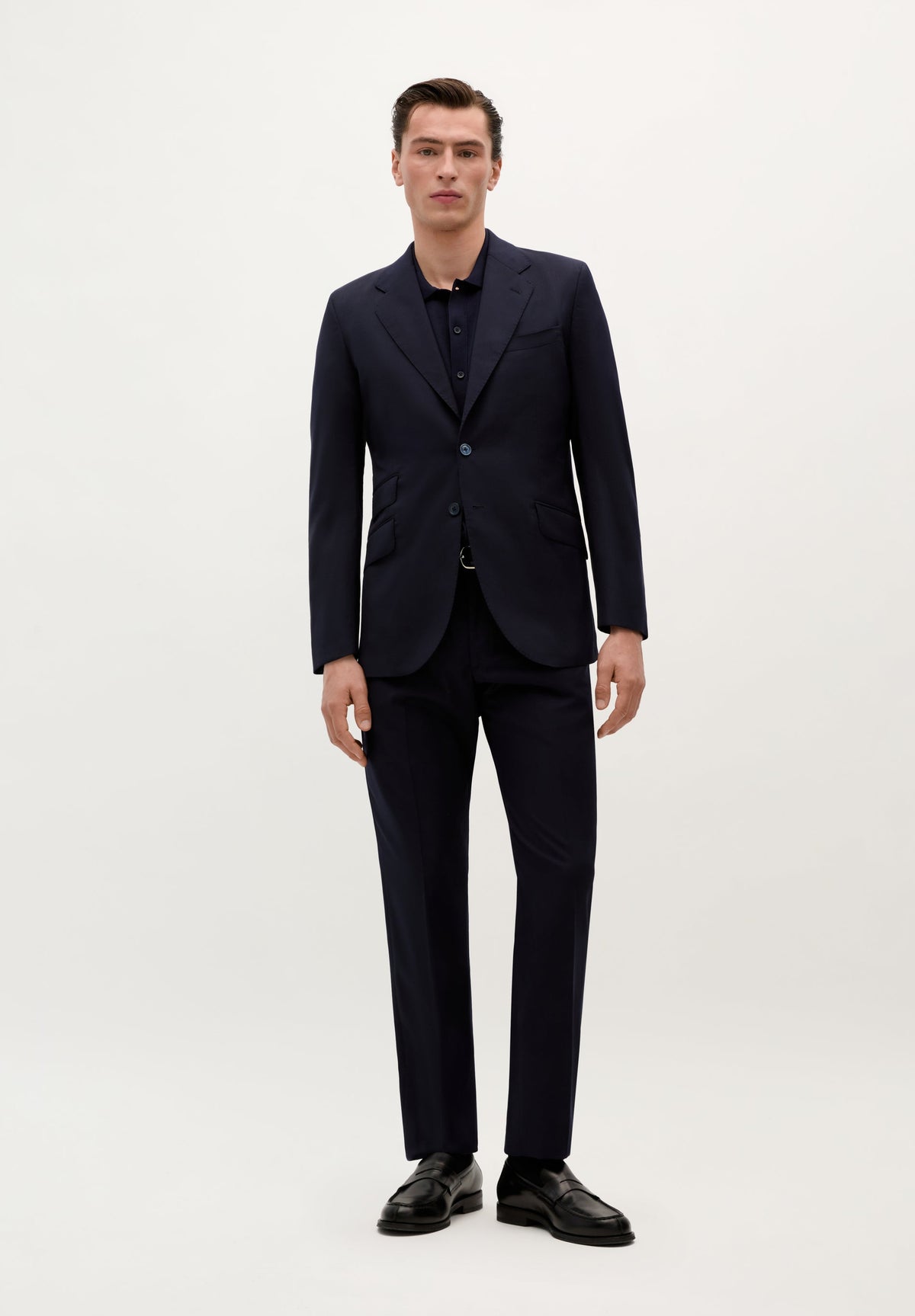 TRAJE CLÁSICO LANA AZUL MARINO