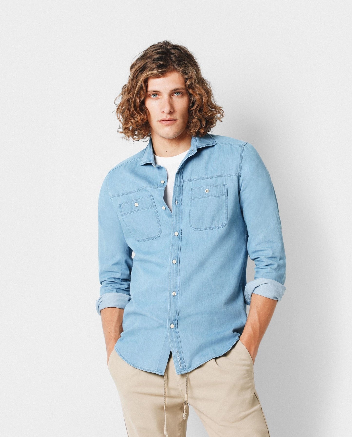 CAMISA DENIM BOLSILLOS