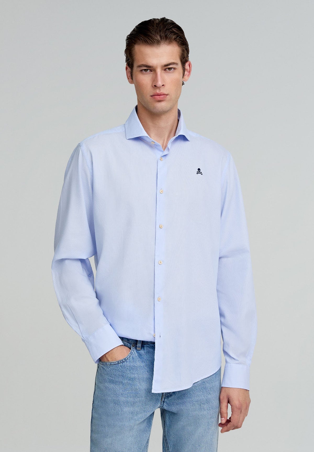 CAMISA VESTIR RAYAS CALAVERA CONTRASTE - Scalpers