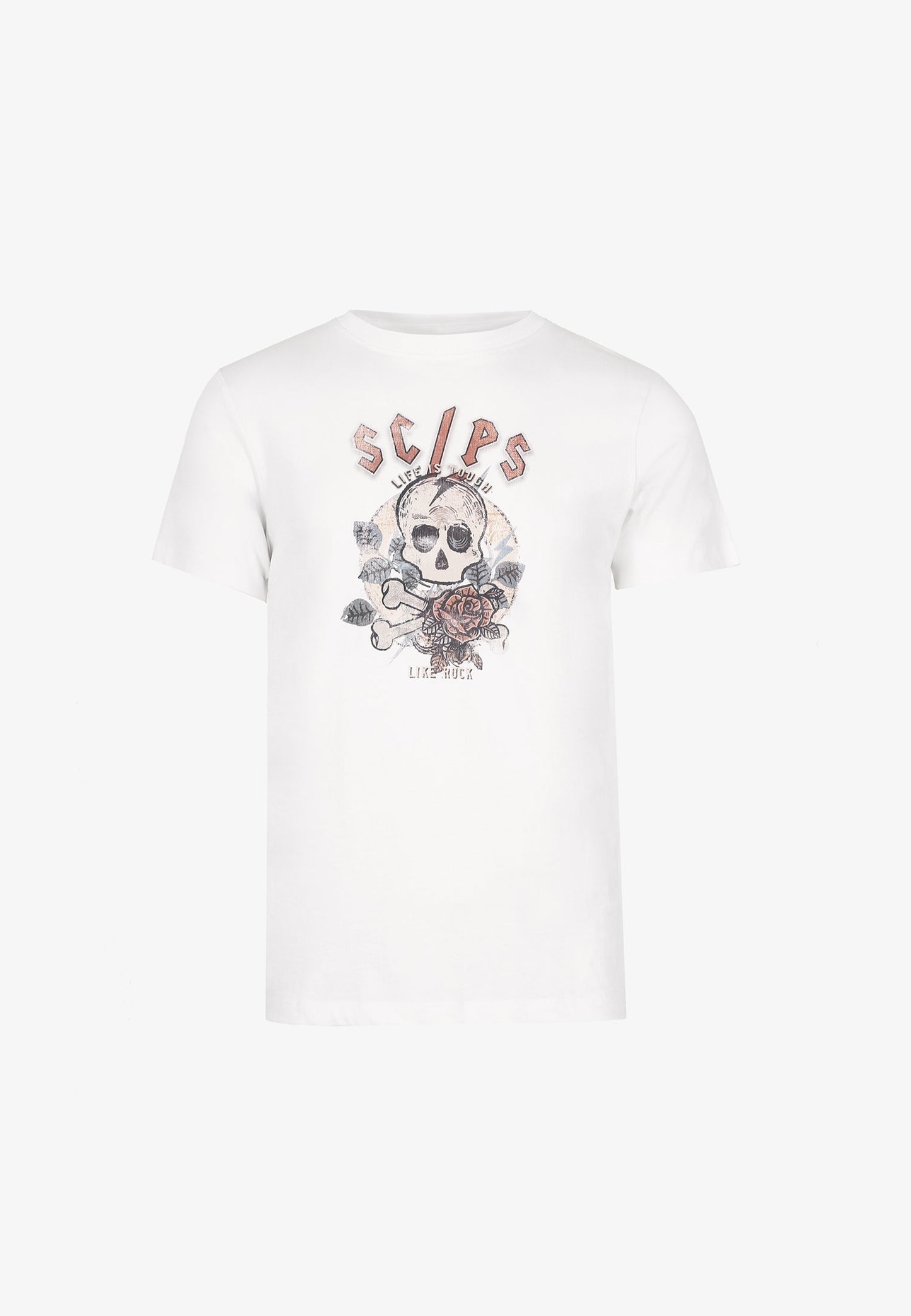 CAMISETA CALAVERA ROSAS