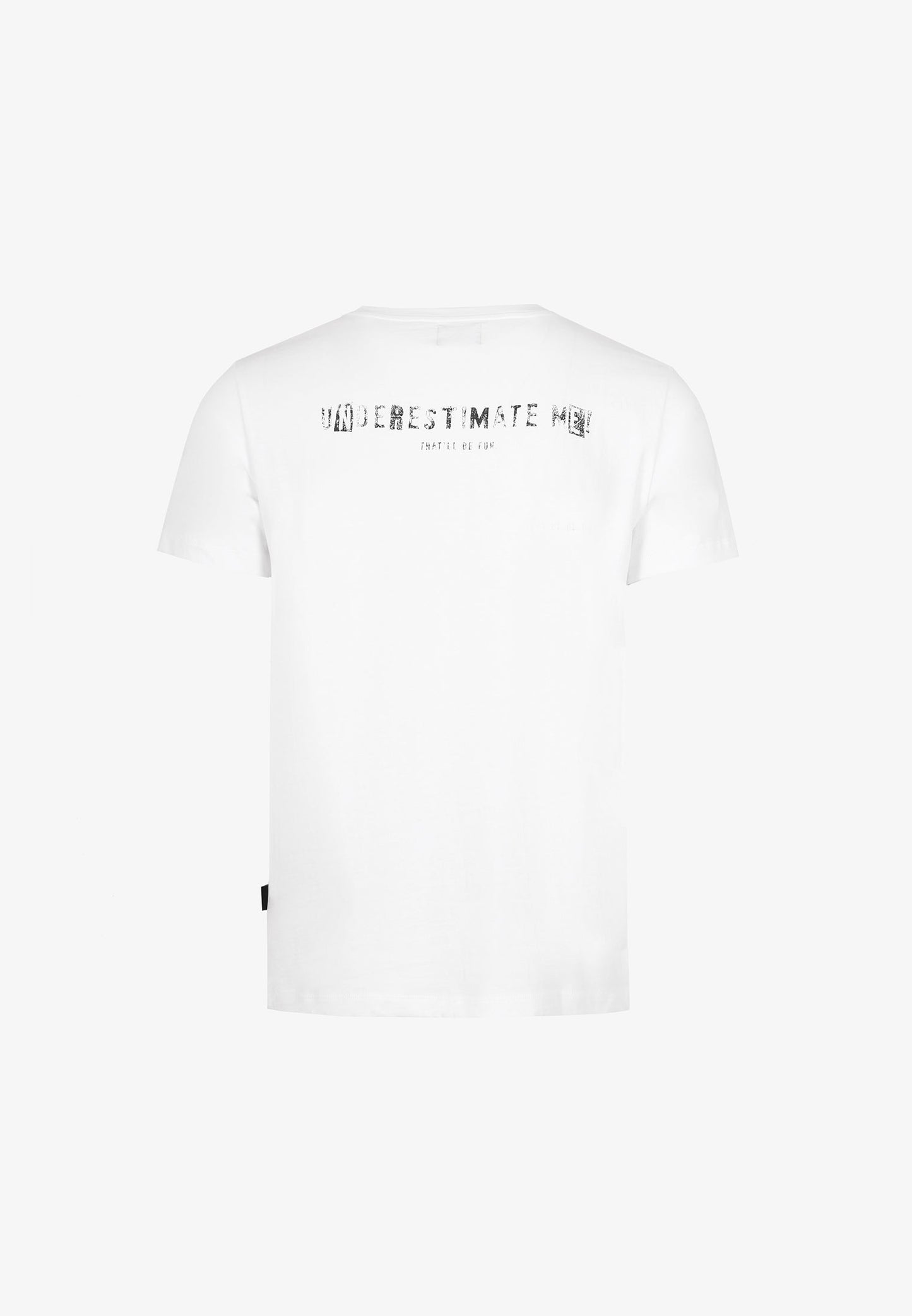 CAMISETA PRINT TEXTO TRASERO