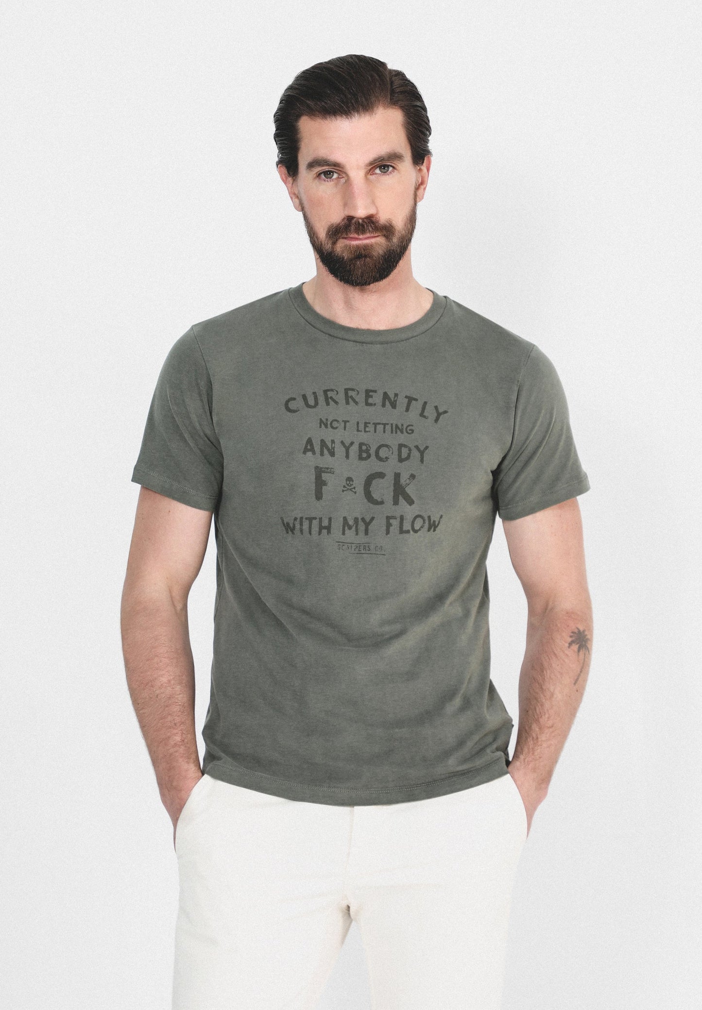 CAMISETA LAVADA TEXTO