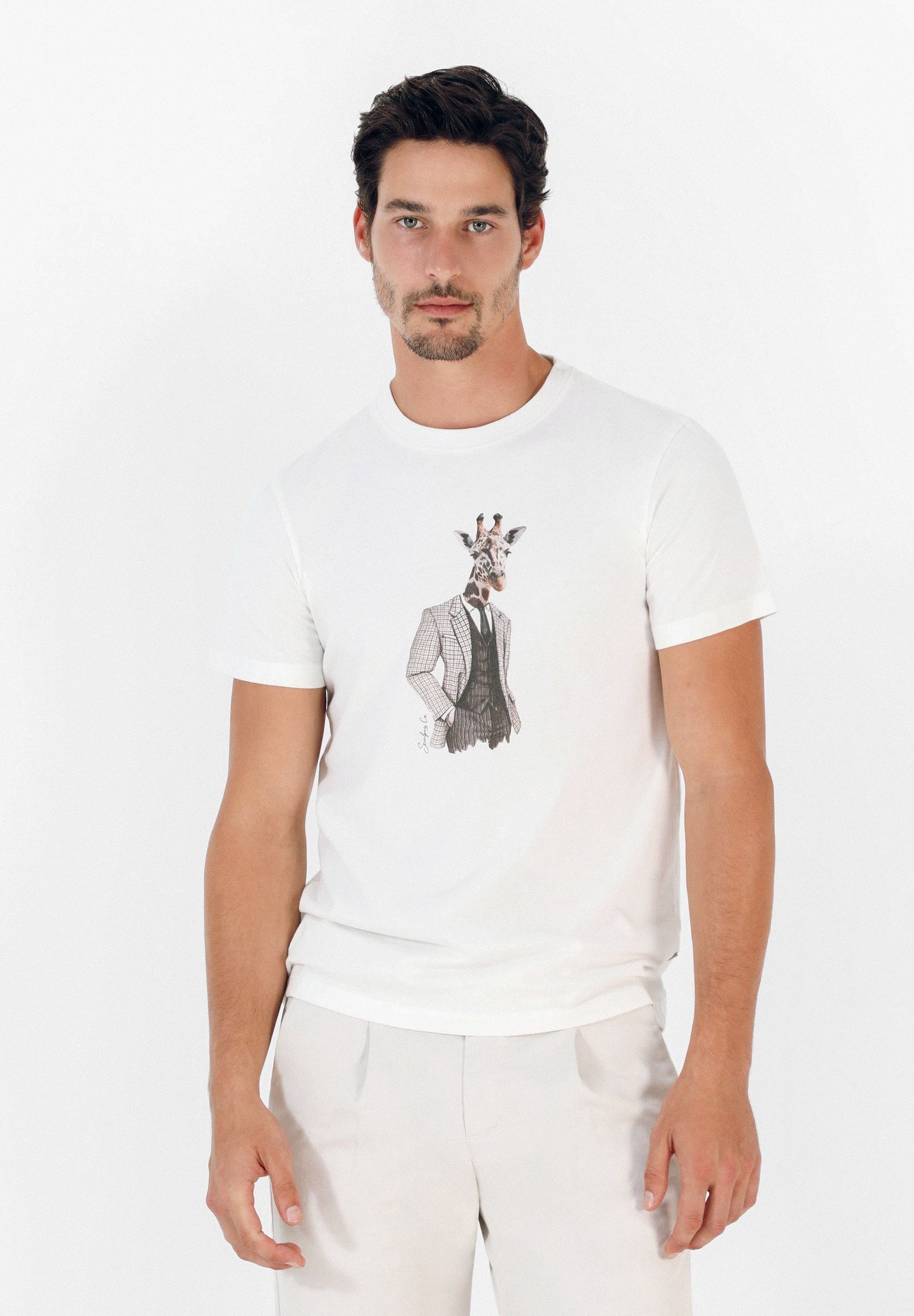 CAMISETA COLLAGE JIRAFA