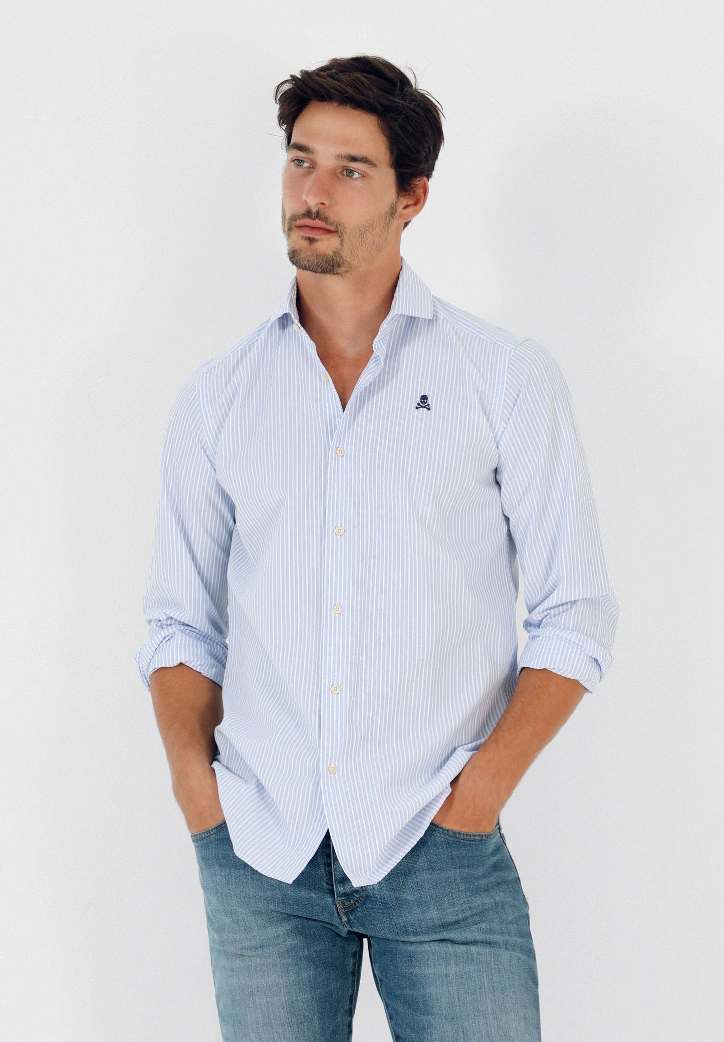 CAMISA RAYAS CALAVERA CONTRASTE