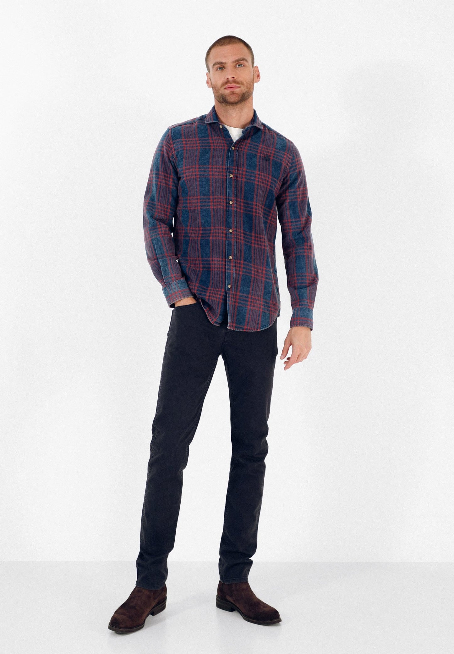CAMISA CUADROS CALAVERA
