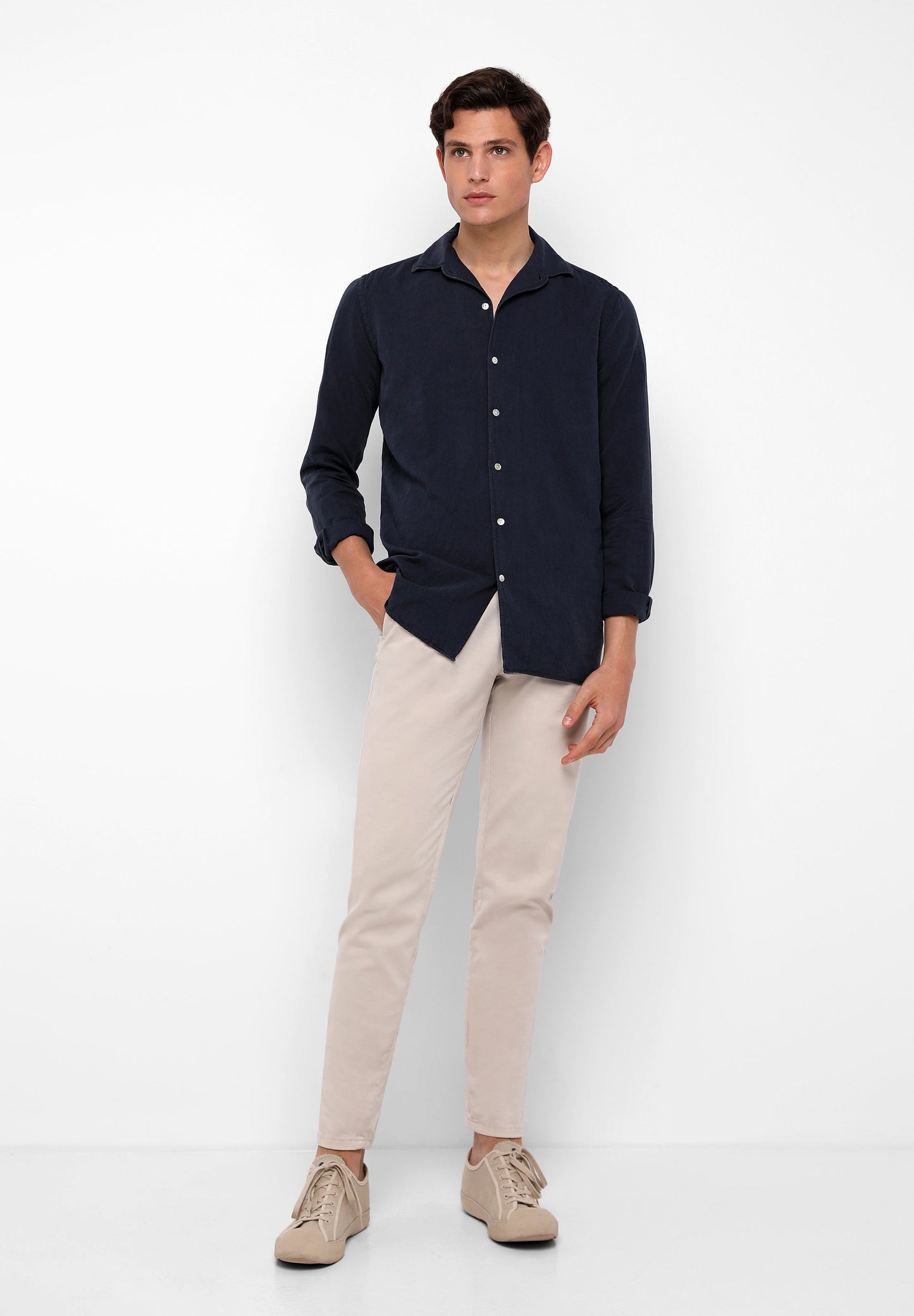 CAMISA LINO CUELLO PIJAMERO